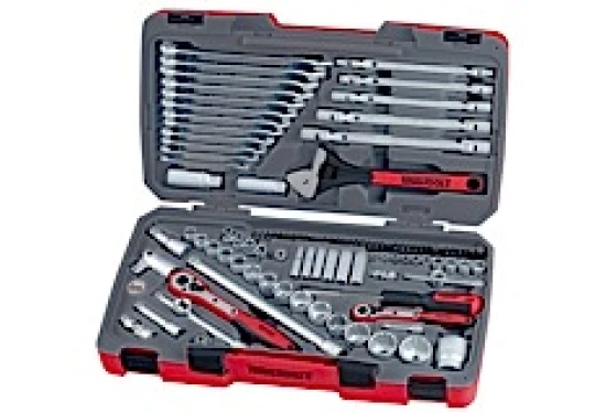 Hylsnyckelsats med 1/4, 3/8 och 1/2 fästen. Teng Tools TM106