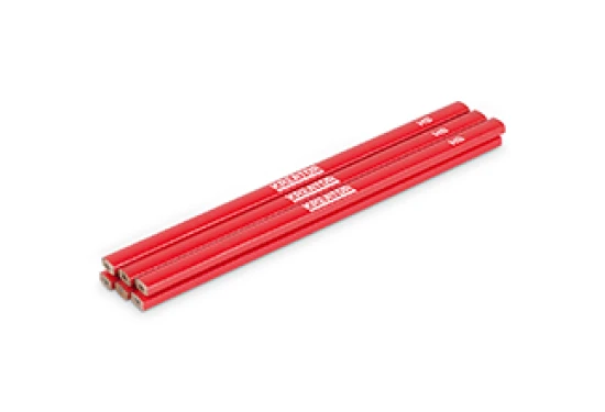 Snickarblyertspenna 245 mm röd - 6 st