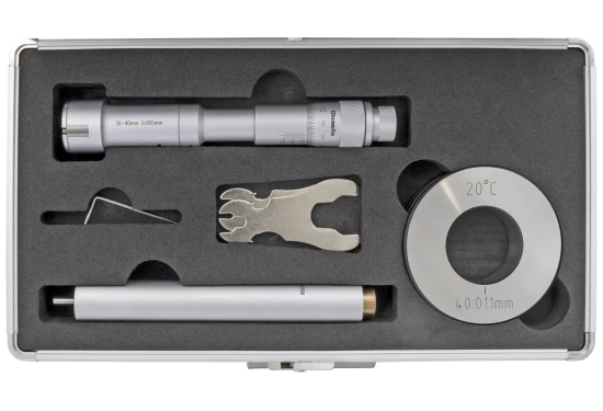 Indv. 3-pkt mikrometer 30-40mm m/forl.+kontrolring
