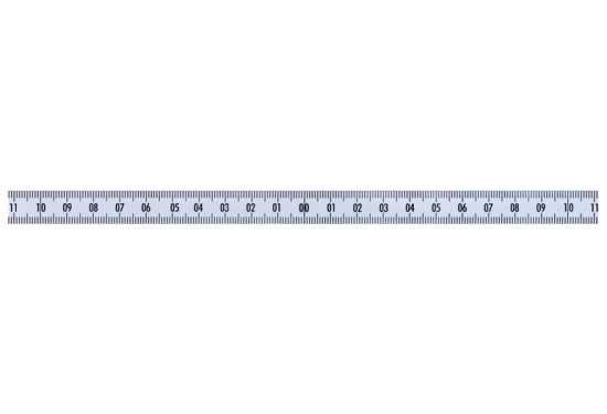 Selvklæbn. båndmål stål 80cm×13mm centergrd. hvid