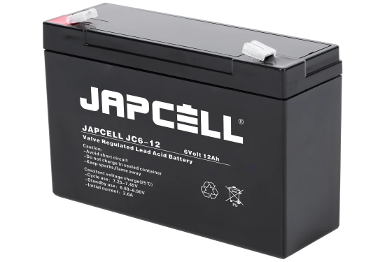 Japcell blybatteri JC6-12 AGM, 6V/12Ah