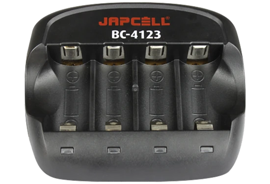 Japcell BC-4123 batterilader t/4×CR123A lithium
