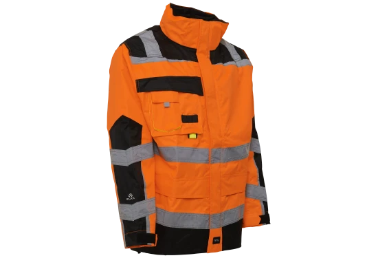 Hi-vis arbejdsjakke 086004R orange/sort Str. 3XL