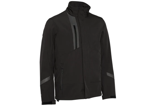 Softshelljakke m/refleks vindtæt 117200 sort Str. 4XL