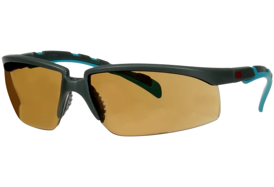 Solus 2000 besk.brille grå/blå-grøn stel brun glas